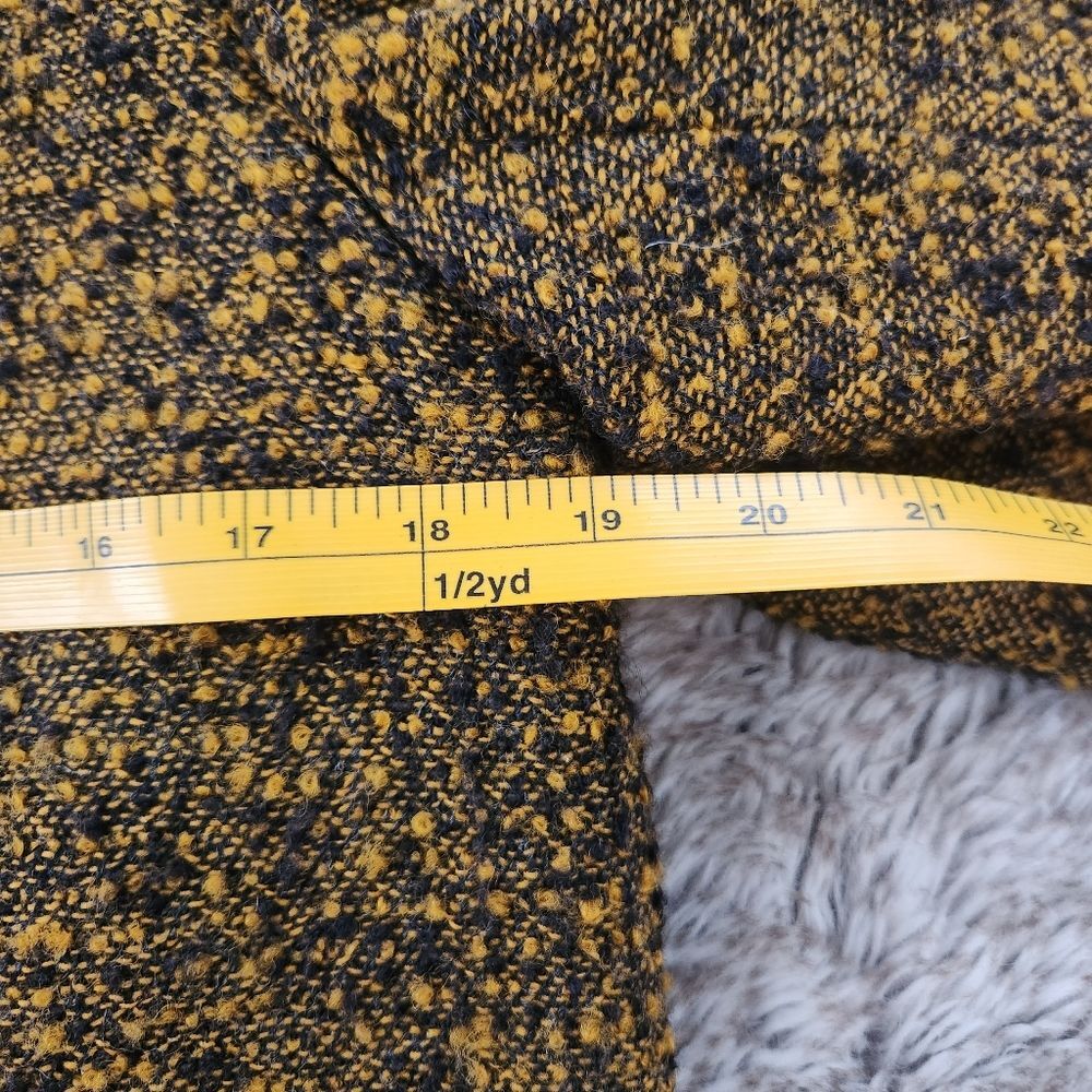 Cassis Vintage Pure Virgin Wool Blazer Jacket Mustard Yellow Size 8 - Picture 8 of 10